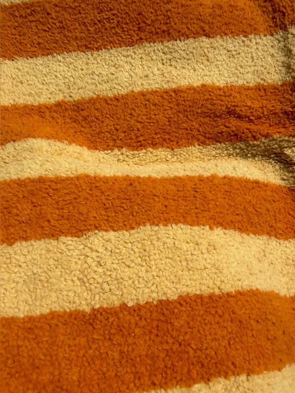 Vintage MCM Fieldcrest GOLD STRIPED Hand Towel Cotton Washcloth 2pc Yellow Brown